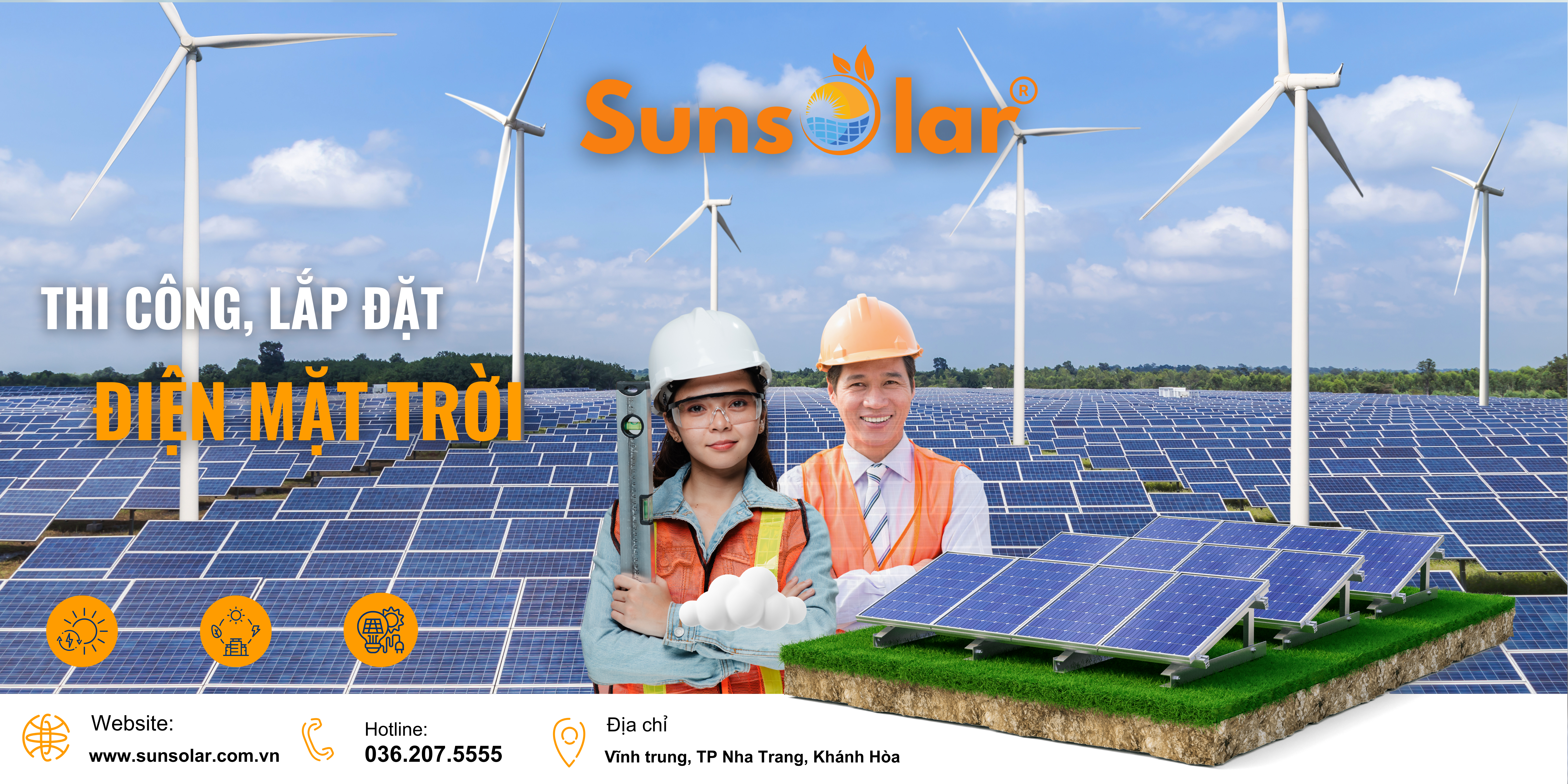 sunsolar thi công điện mặt trời