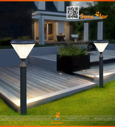 Đèn Sân Vườn Năng Lượng Mặt Trời 12W - SSV01 