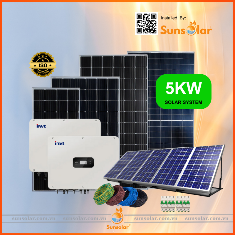 Chi Phí Lắp Điện Mặt Trời 5kW: Chỉ Từ 45 Triệu Tiết Kiệm 80% Hóa Đơn Điện